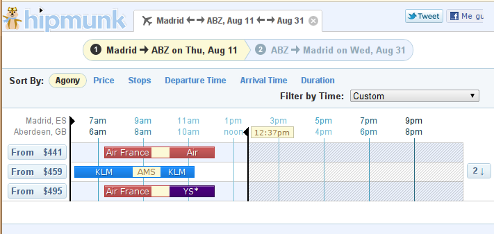Hipmunk. ¿Otro buscador de vuelos?