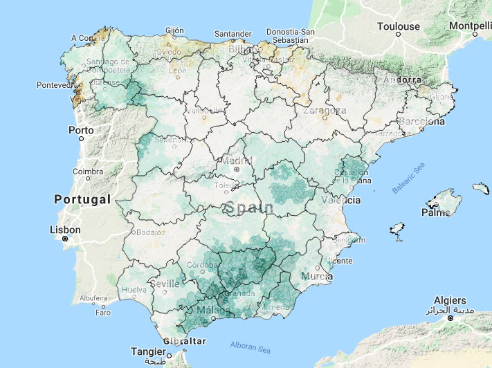 El mapa de la mortalidad en España