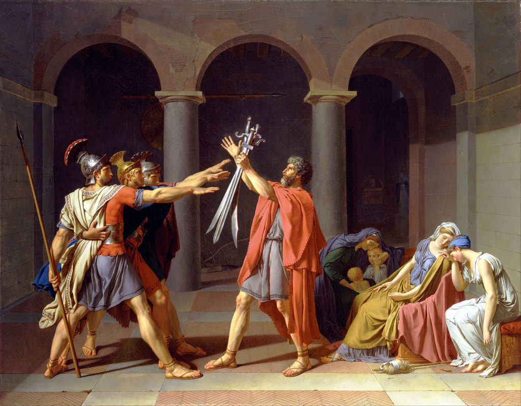 El Juramento de los Horacios / Le Serment des Horaces, de Jacques-Louis David