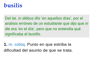 El origen de la palabra busilis