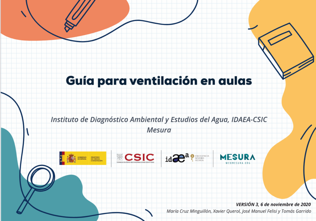 Guía para la ventilación en aulas, del CSIC
