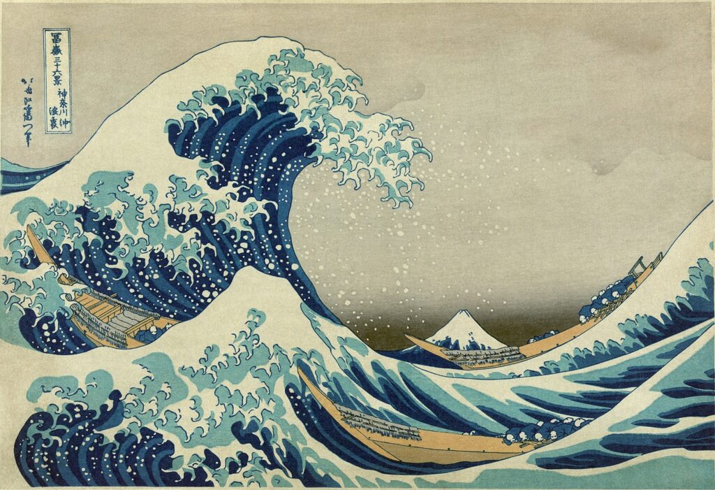 La gran ola de Kanagawa, de Hokusai