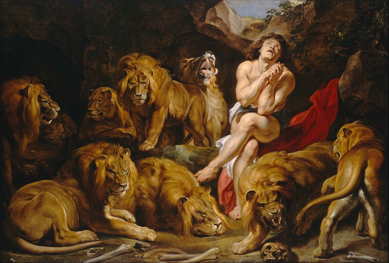 Daniel en el foso de los leones, de Rubens