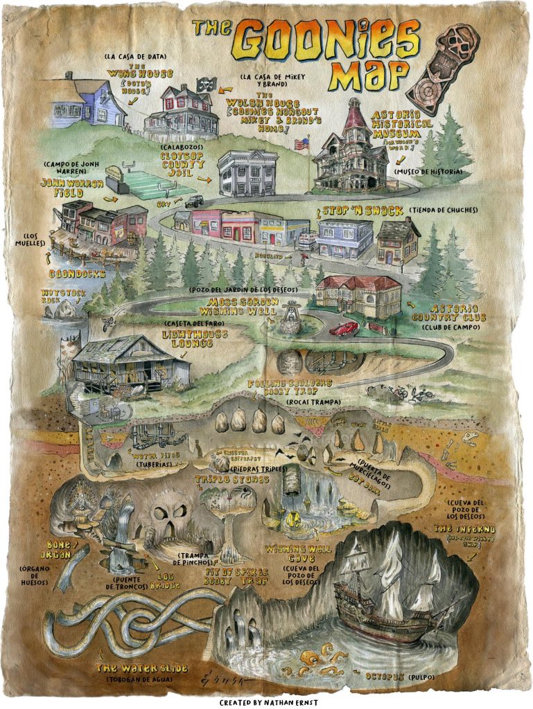 El mapa de Los Goonies